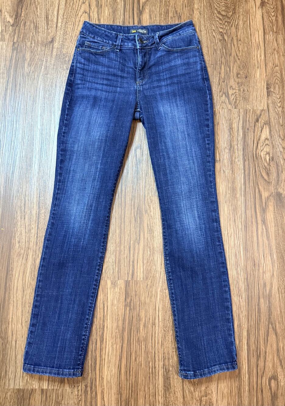 Lee Y2K Secretly Shapes Straight Leg Mid Rise Jeans Womens Medium Size 6